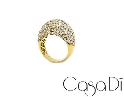 Pre-owned Casadi Pave Coctail Ring 3,02ct 165 Brillanten Mikroskopfassung 750 18k Gelbgold Gr.54