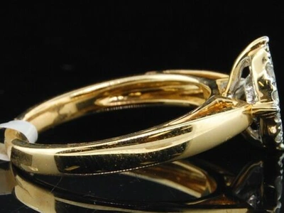 Pre-owned Jfl Diamonds & Timepieces Diamant Verlobungsring 14k Gelbgold Prinzessin & Rund Schliff 1/2 Karat