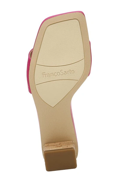 Shop Franco Sarto Cruella Slide Sandal In Fuchsia Leather