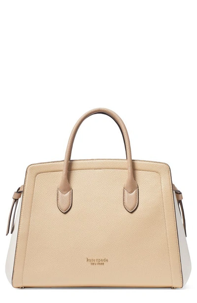 KATE SPADE KNOTT COLORBLOCK LEATHER SATCHEL 