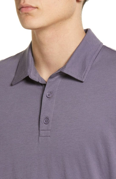 Shop Vince Double Layer Stripe Polo In Barrymore/ Barrymore