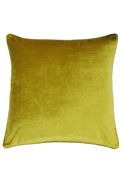 Shop Riva Home Luxe Velvet Pillow Cover (ochre) (21.6 X 21.6in) In Yellow