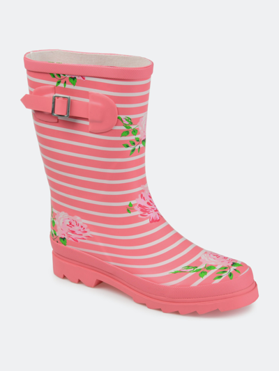 Shop Journee Collection Women's Seattle Rain Boot In Pink