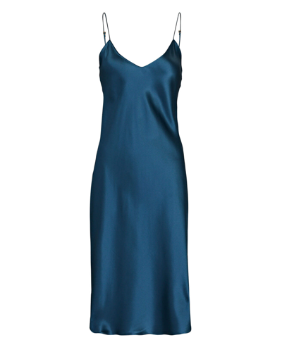 Shop Nili Lotan Short Cami Dress In Blue