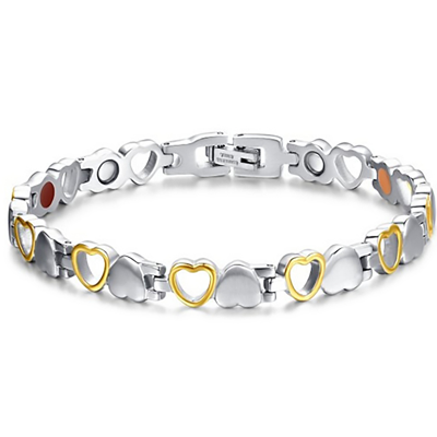 Shop Adore Stainless Steel Heart Bracelet In Grey