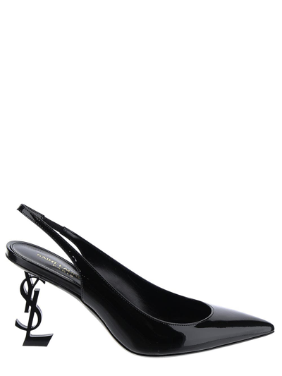 Shop Saint Laurent Opyum Slingback In Black