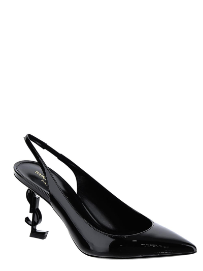 Shop Saint Laurent Opyum Slingback In Black