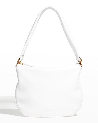 Mini Swing Leather Shoulder Bag In Bianca
