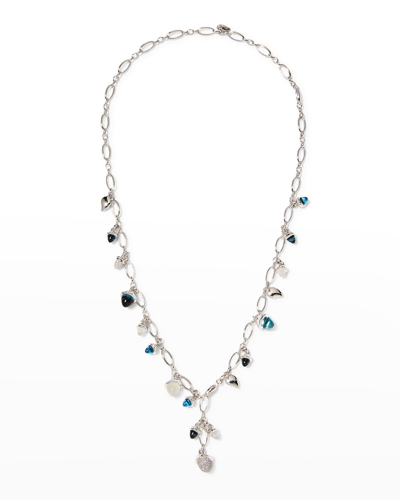 Shop Tamara Comolli White Gold Mikado Necklace With Moonstone And Topaz