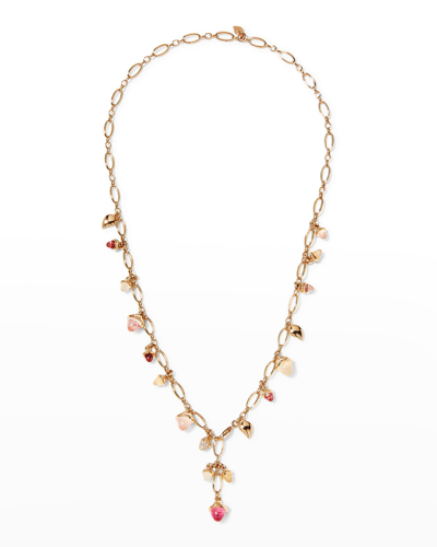Shop Tamara Comolli Rose Gold Mikado Necklace With Moonstones, Quartz And Tourmaline