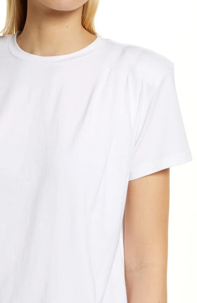 Shop Halogen Pleat Detail High-low T-shirt In White