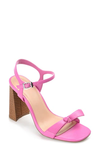 Journee Collection Dianne Womens Round Open Toe Stacked Heel Pumps In Pink