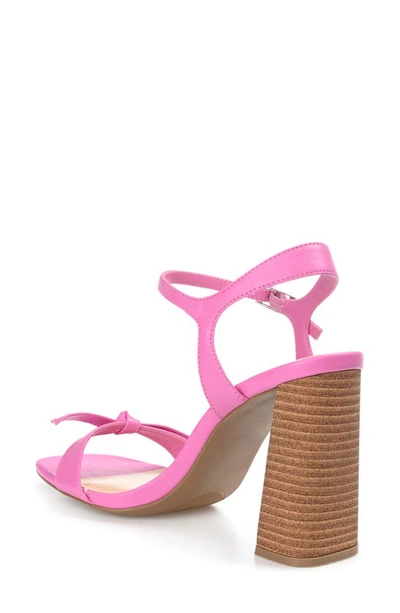 Journee Collection Dianne Womens Round Open Toe Stacked Heel Pumps In Pink