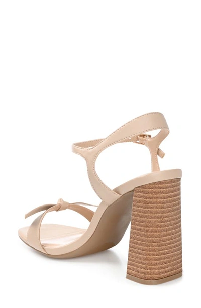 Journee Collection Dianne Womens Round Open Toe Stacked Heel Pumps In Nude