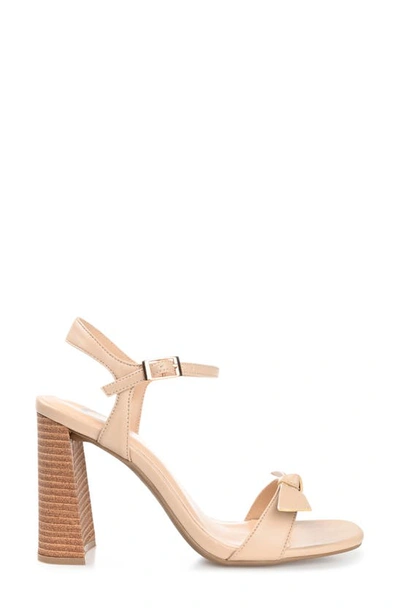 Journee Collection Dianne Womens Round Open Toe Stacked Heel Pumps In Nude