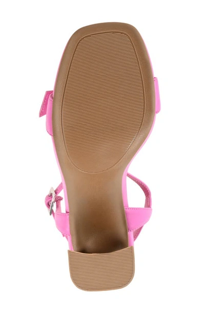 Journee Collection Dianne Womens Round Open Toe Stacked Heel Pumps In Pink