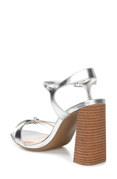 Journee Collection Dianne Womens Round Open Toe Stacked Heel Pumps In Silver