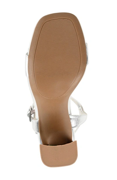 Journee Collection Dianne Womens Round Open Toe Stacked Heel Pumps In Silver