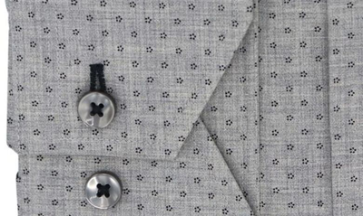 Lorenzo Uomo Trim Fit Floral Dress Shirt In Smoke