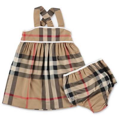 Shop Burberry Kids Vintage Check Mini Dress With Bloomers In Multi