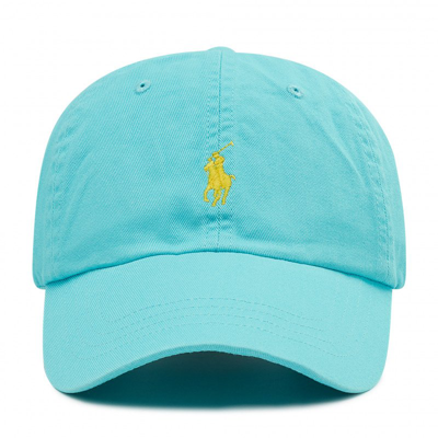 Shop Polo Ralph Lauren Curved Peak Baseball Cap In Blue