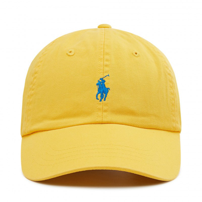 Shop Polo Ralph Lauren Curved Peak Baseball Cap In Yellow