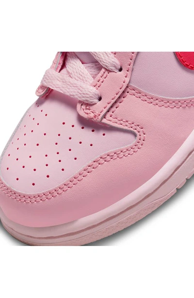 Shop Nike Kids' Dunk Low Basketball Sneaker In Soft Pink/ Pink/ Hyper Pink