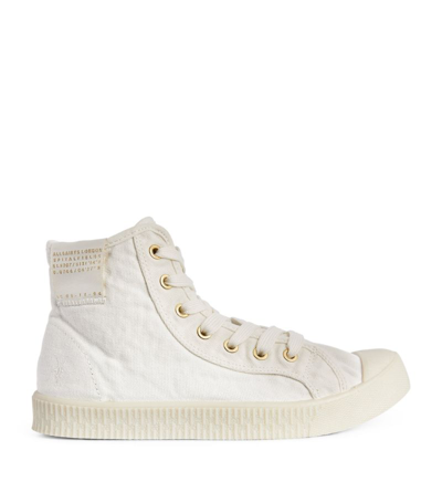 Shop Allsaints Canvas Demmy High-top Sneakers In White