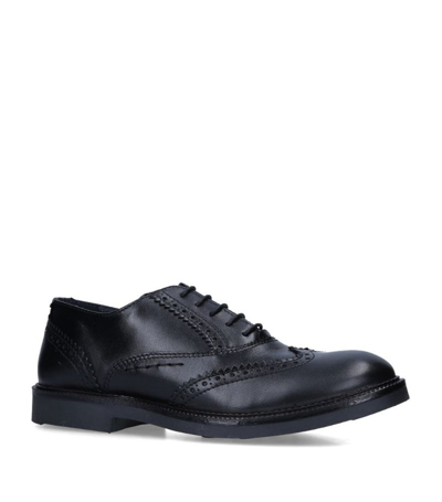 Shop Papouelli Leather Riley School Shoes In Black