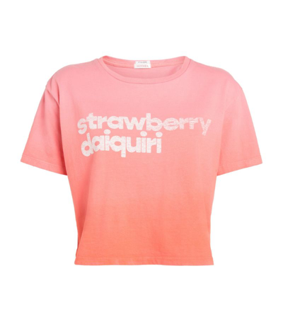 Shop Mother Cotton Slouch Slogan T-shirt In Pink