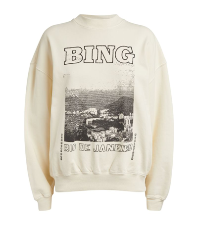 Shop Anine Bing Organic Cotton Jaci Sweatshirt In Neutral