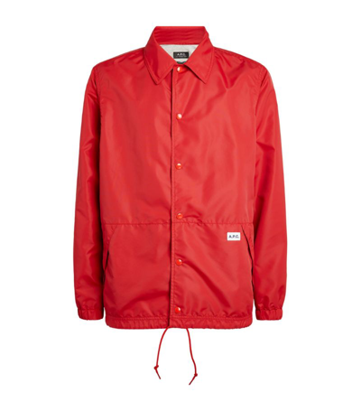 Shop Apc Waterproof Aleksi Jacket In Red