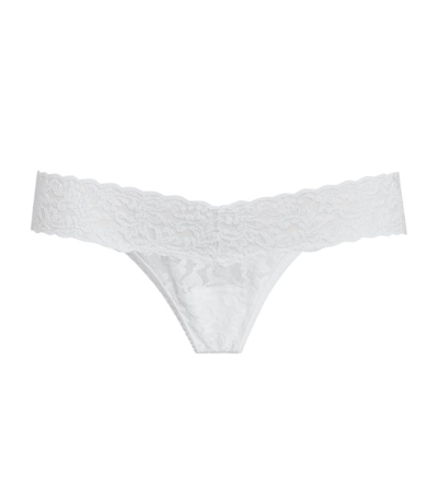 Shop Hanky Panky Low-rise Thong (pack Of 3) In White