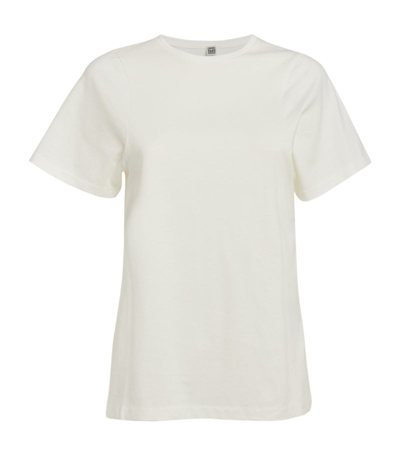 Shop Totême Curved-seam T-shirt In White