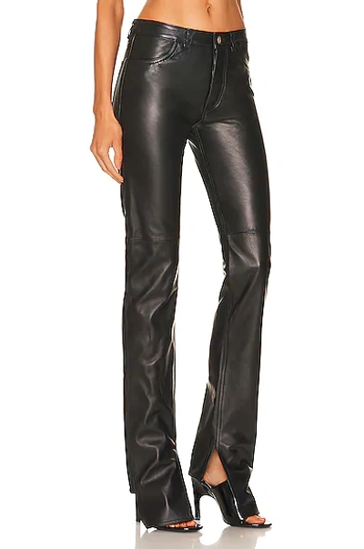 Shop Attico Leather Pant In Black