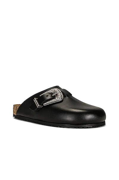 Saint Laurent Nichols Clogs In Smooth Leather In Nero