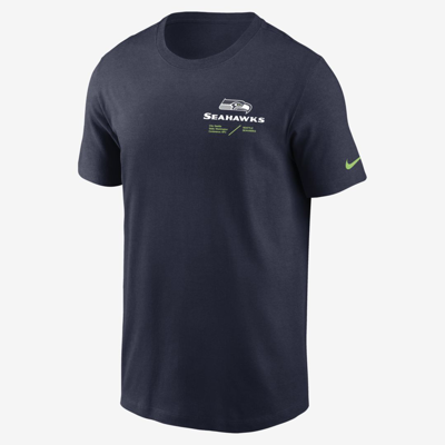 Shop Nike Men's Dri-fit Lockup Team Issue (nfl Seattle Seahawks) T-shirt In Blue