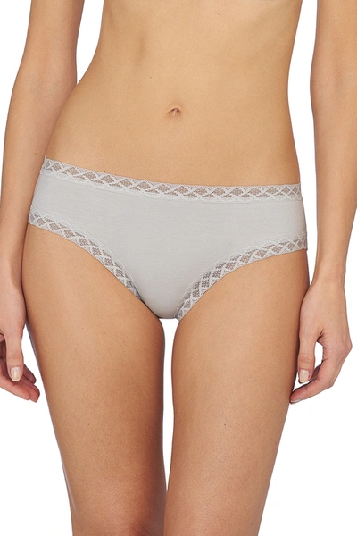 Shop Natori Bliss Girl Comfortable Brief Panty Underwear With Lace Trim In Linen