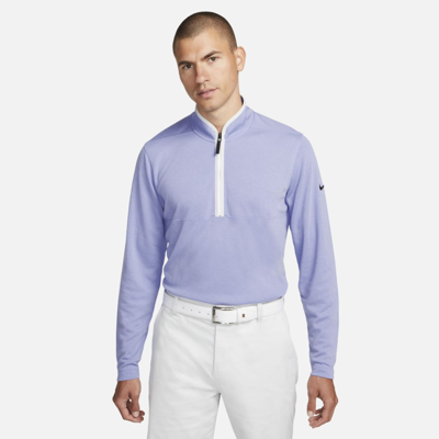 Shop Nike Men's Dri-fit Victory Half-zip Golf Top In Purple