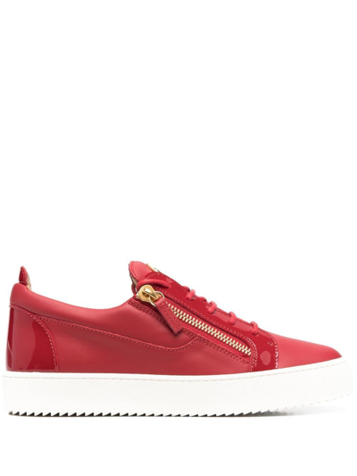 Shop Giuseppe Zanotti Sneakers Frankie In Red