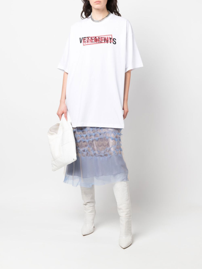 Shop Vetements Confidential Logo T-shirt In White