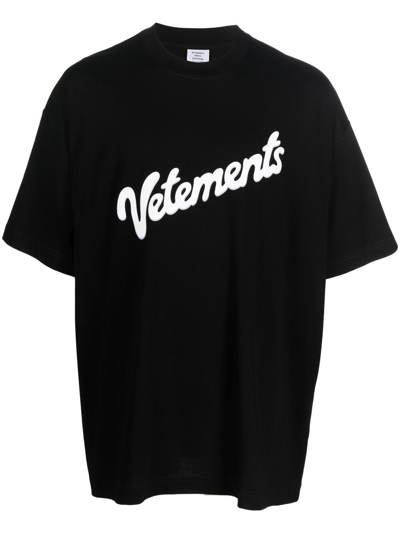 Shop Vetements Sweet Logo T-shirt In Black