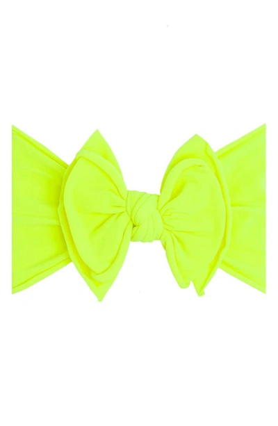 Shop Baby Bling Fab-bow-lous Headband In Neon Safety Yellow
