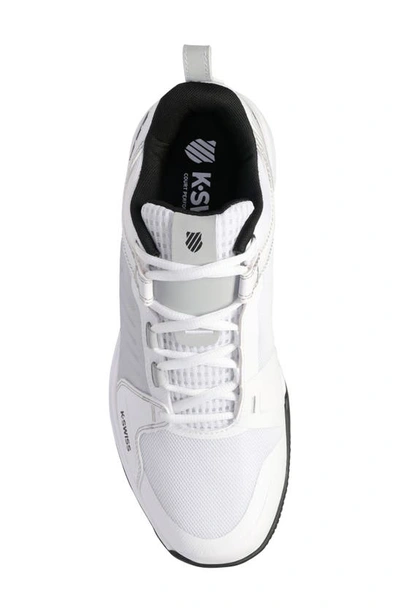 Shop K-swiss Ultrashot Team Tennis Shoe In White/ Black/ High-rise