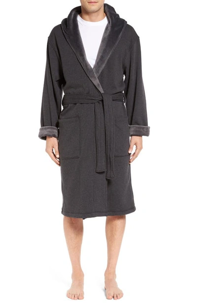 Shop Ugg 'brunswick' Robe In Black Bear Heather