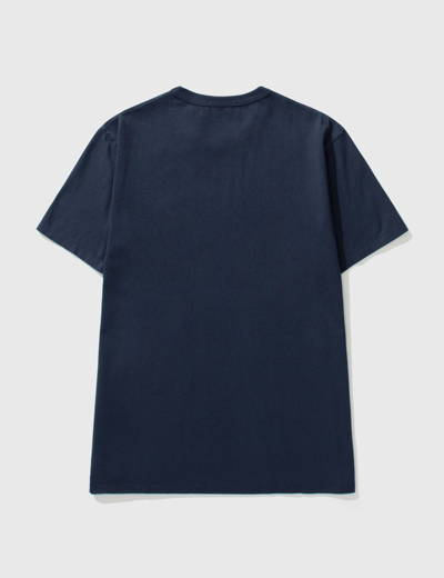 Shop Maison Kitsuné Chillax Fox Patch Classic T-shirt In Blue