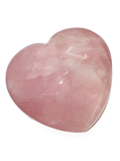 Shop Jia Jia Rose Quartz Heart Crystal In Pink