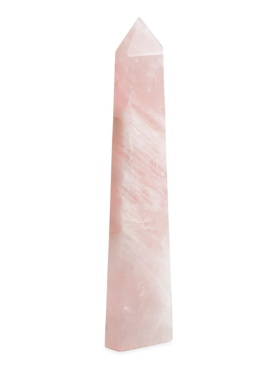 Shop Jia Jia Rose Quartz Tower Crystal In Pink