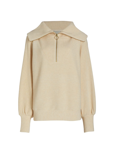 Shop Varley Women's Vine Half-zip Pullover In Taupe Marl