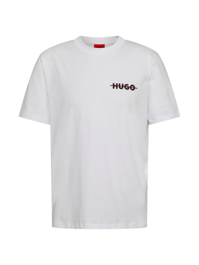 Shop Hugo Drando Logo T-shirt In White